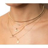 Diamond Lined-Toggle Pendant Necklace