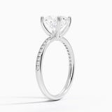 Channel Set Cushion Cut Diamond Engagement Ring - Intou