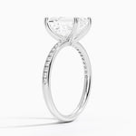 Channel Set Emerald Cut Diamond Engagement Ring - Intou