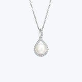 Cultured Pearl Pavé Twist Pendant