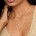 Cultured Pearl Pavé Twist Pendant - Intou