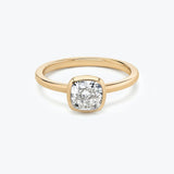 Cushion Bezel Engagement Ring - Intou