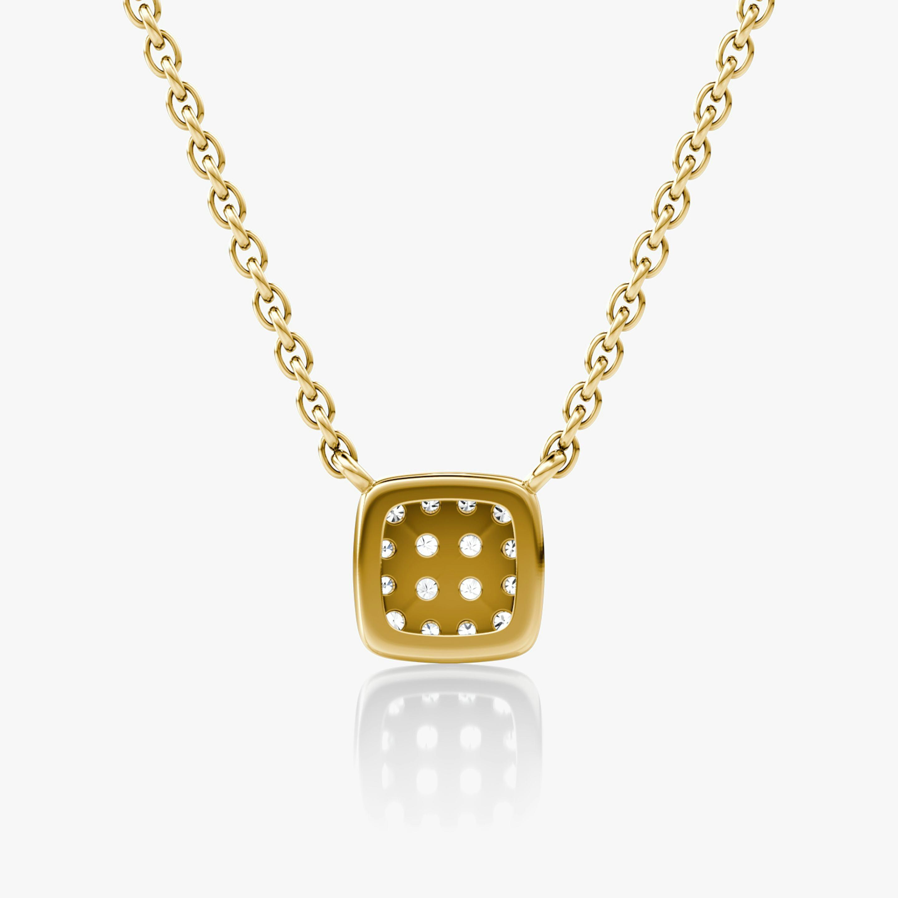 Cushion Pavé Necklace - Intou