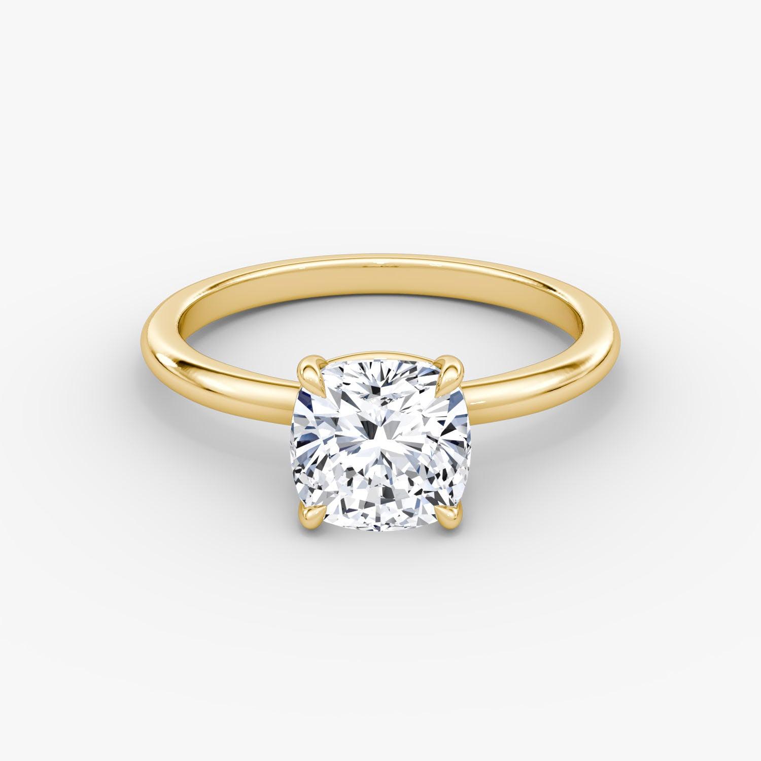 Cushion Solitaire Engagement Ring - Intou