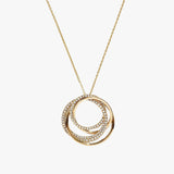 Diamond Circles Pendant Necklace - Intou