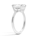 Emerald Cut Aria Three Stone Diamond Engagement Ring - Intou