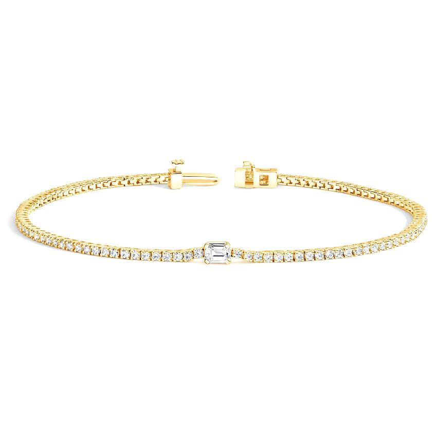 Emerald Cut Beatrice Tennis Bracelet - Intou