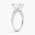 Emerald Cut Graduated Diamond Engagement Ring - Intou