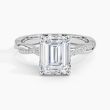 Emerald Cut Twisted Engagement Ring - Intou