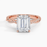 Emerald Cut Twisted Engagement Ring - Intou