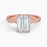 Emerald Cut Twisted Engagement Ring - Intou