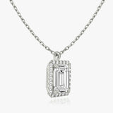 Emerald Halo Lab-Grown Diamond Pendant - Intou