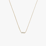 Fine Diamond Solitaire Trio Necklace - Intou