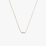 Fine Diamond Solitaire Trio Necklace - Intou