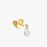 Floating Pear Cut Solitaire Diamond Stud Earrings - Intou