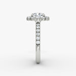 Floral Halo Cushion Engagement Ring - Intou