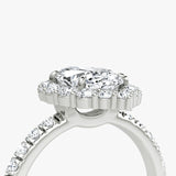 Floral Halo Marquise Engagement Ring - Intou