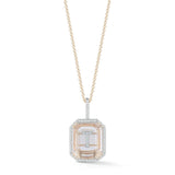 Frame Crystal Quartz Secret Diamond Initial necklace - Intou