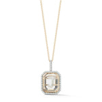 Frame Crystal Quartz Secret Diamond Initial necklace - Intou