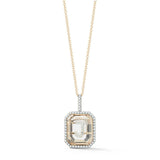 Frame Crystal Quartz Secret Diamond Initial necklace - Intou