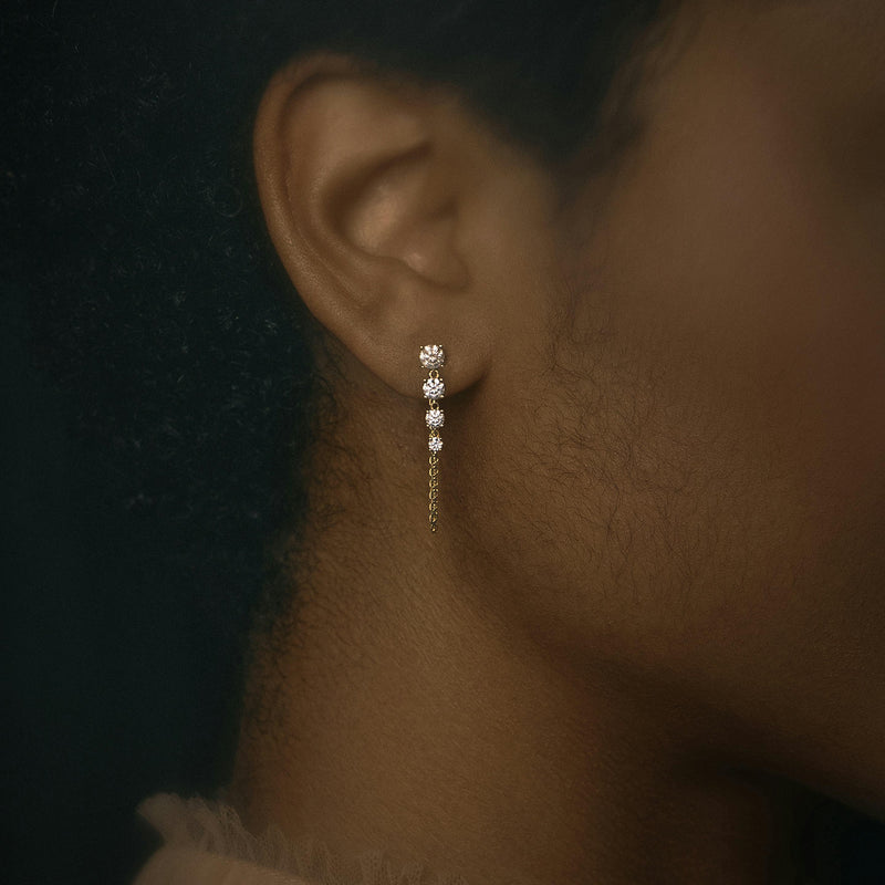 Linked Tennis Earring - Intou