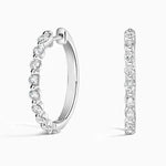 Maria Diamond Hoop Earrings(0.6ct) - Intou