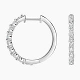 Maria Diamond Hoop Earrings(0.6ct) - Intou