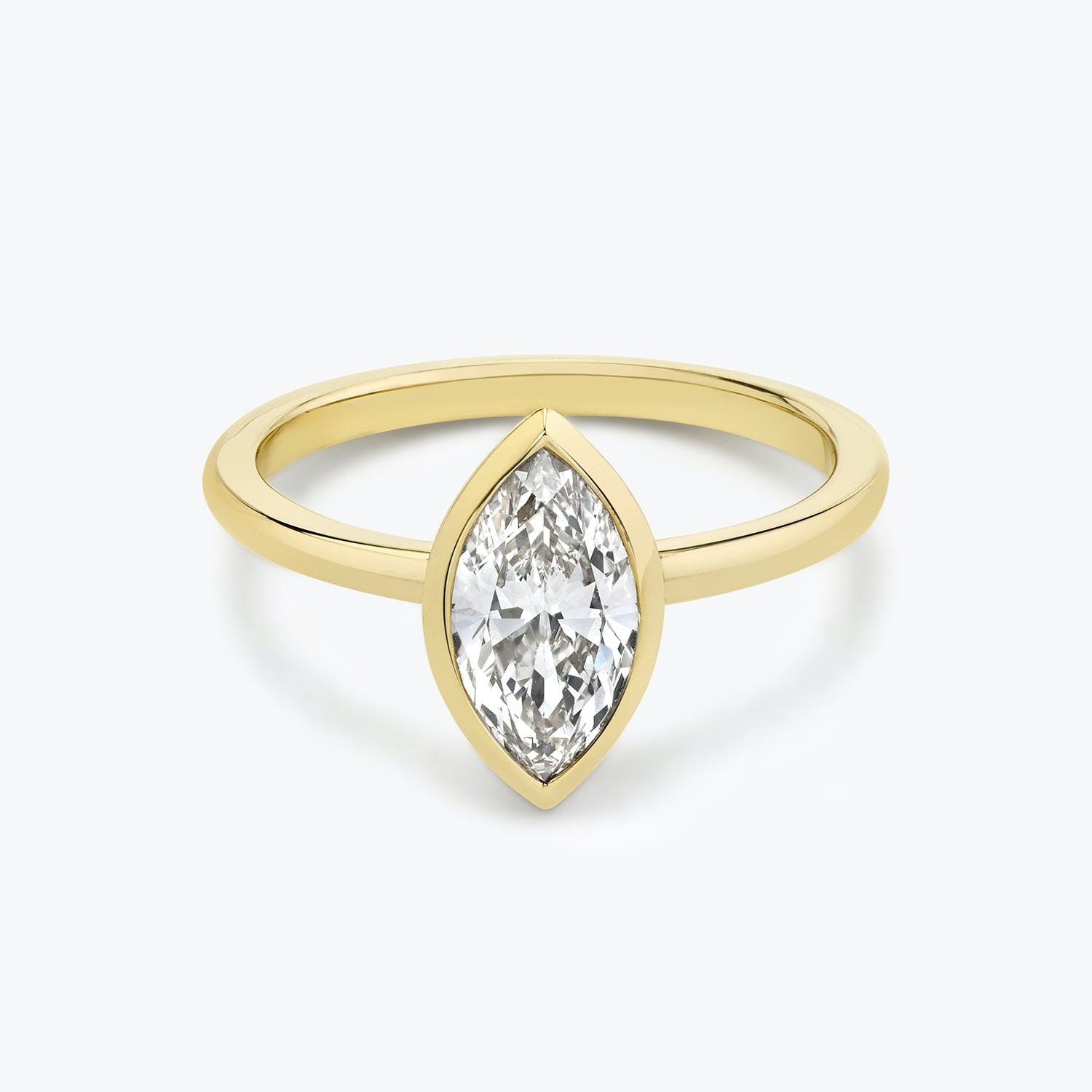 Marquise Bezel Engagement Ring - Intou