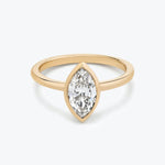 Marquise Bezel Engagement Ring - Intou