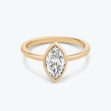 Marquise Bezel Engagement Ring - Intou