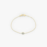 Marquise Bezel Solitaire Bracelet - Intou