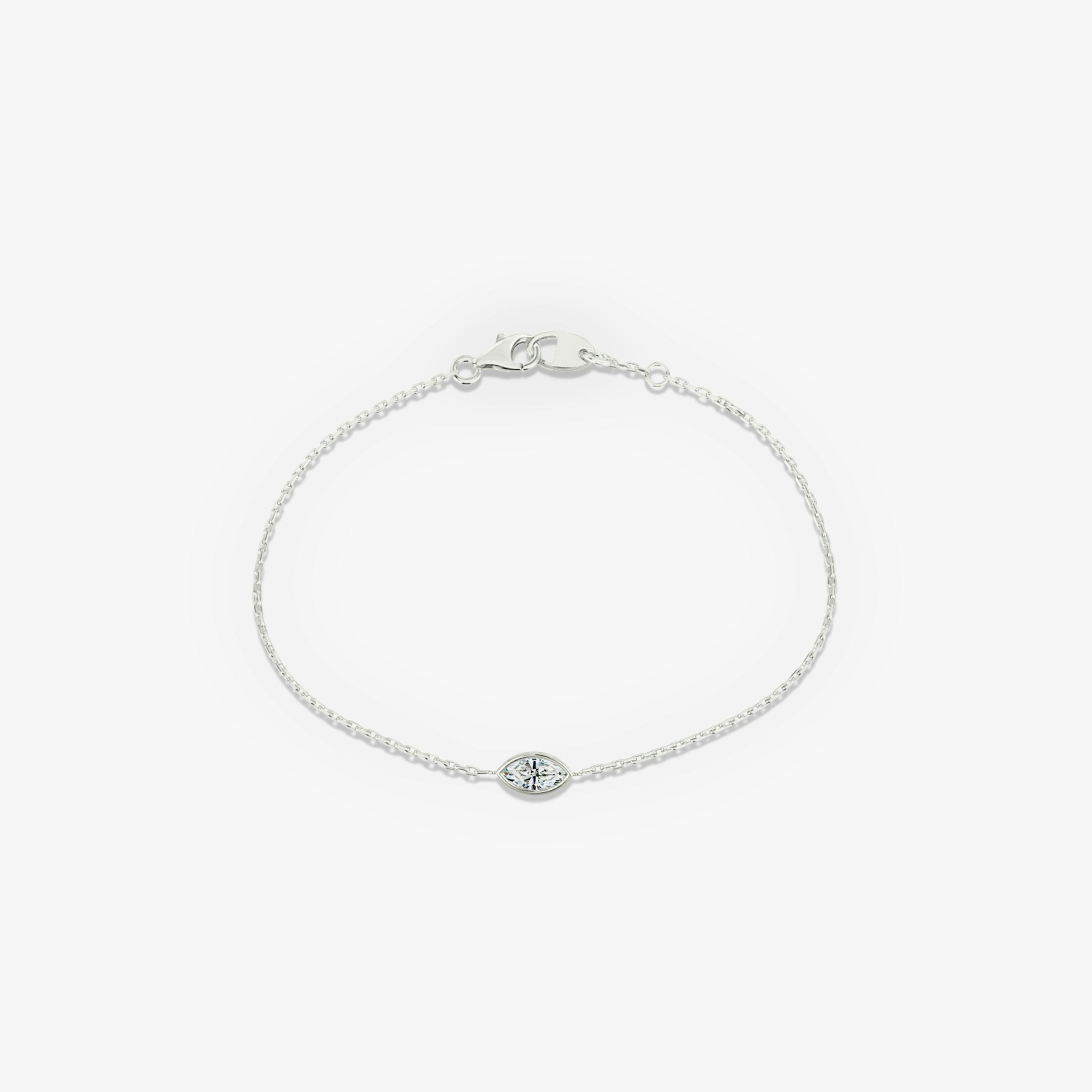 Marquise Bezel Solitaire Bracelet - Intou