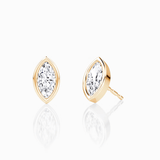 Marquise Bezel Solitaire Stud - Intou