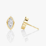 Marquise Bezel Solitaire Stud - Intou