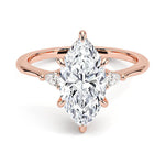 Marquise Cut Aria Three Stone Diamond Engagement Ring - Intou