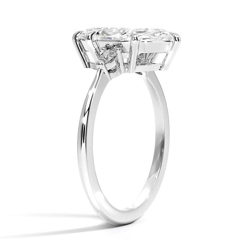 Marquise Cut Aria Three Stone Diamond Engagement Ring - Intou