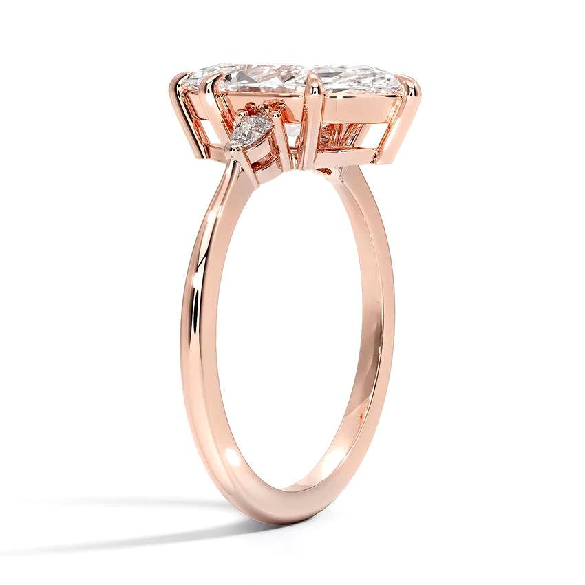 Marquise Cut Aria Three Stone Diamond Engagement Ring - Intou