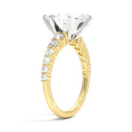 Marquise Cut Graduated Diamond Engagement Ring - Intou