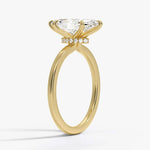 Marquise Cut Hidden Halo Diamond Engagement Ring - Intou