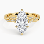 Marquise Cut Twisted Engagement Ring - Intou