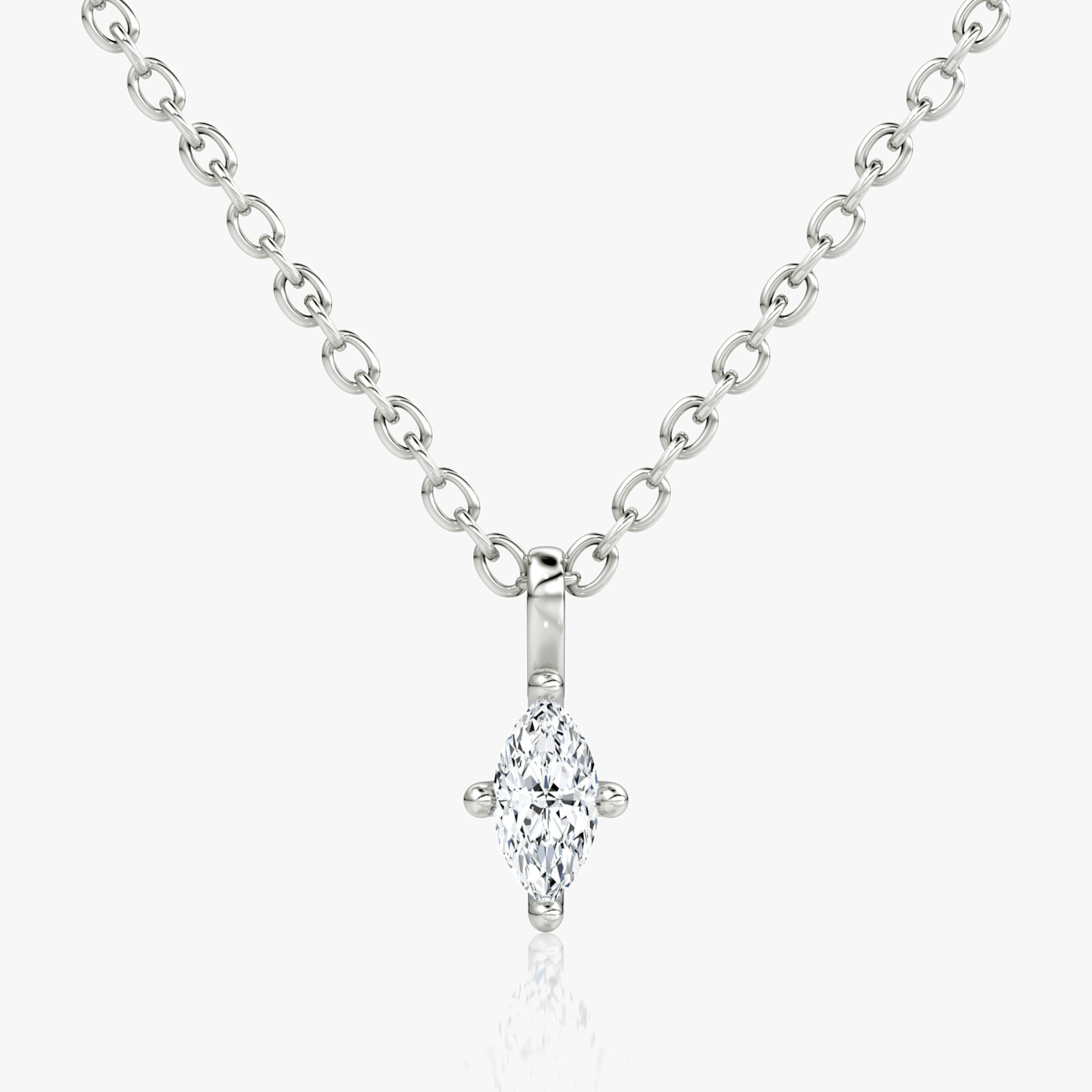 Marquise Petite Solitaire Pendant - Intou