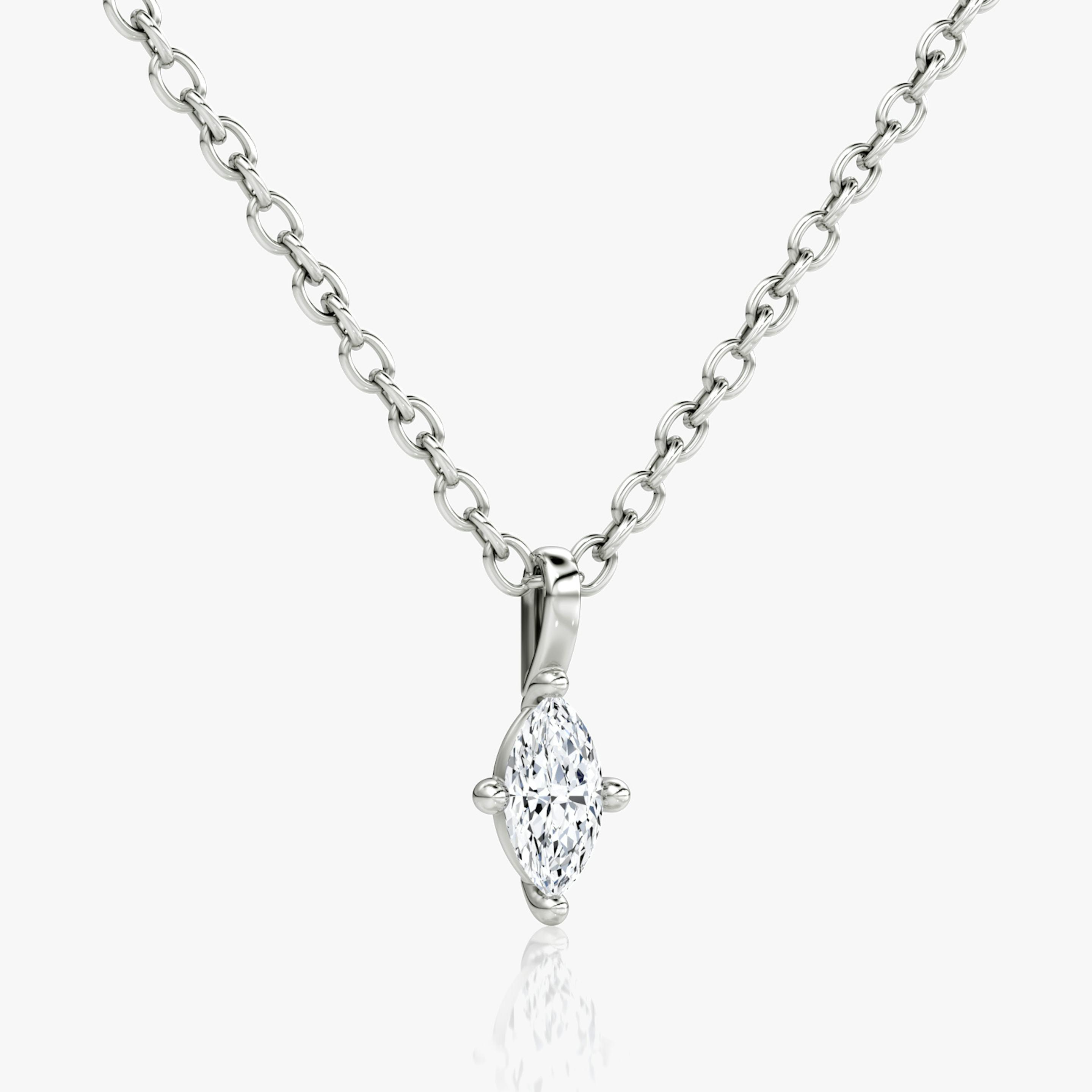 Marquise Petite Solitaire Pendant - Intou