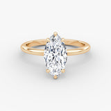 Marquise Solitaire Engagement Ring - Intou