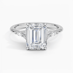 Nadia Emerald Cut Diamond Engagement Ring - Intou