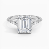 Nadia Emerald Cut Diamond Engagement Ring - Intou