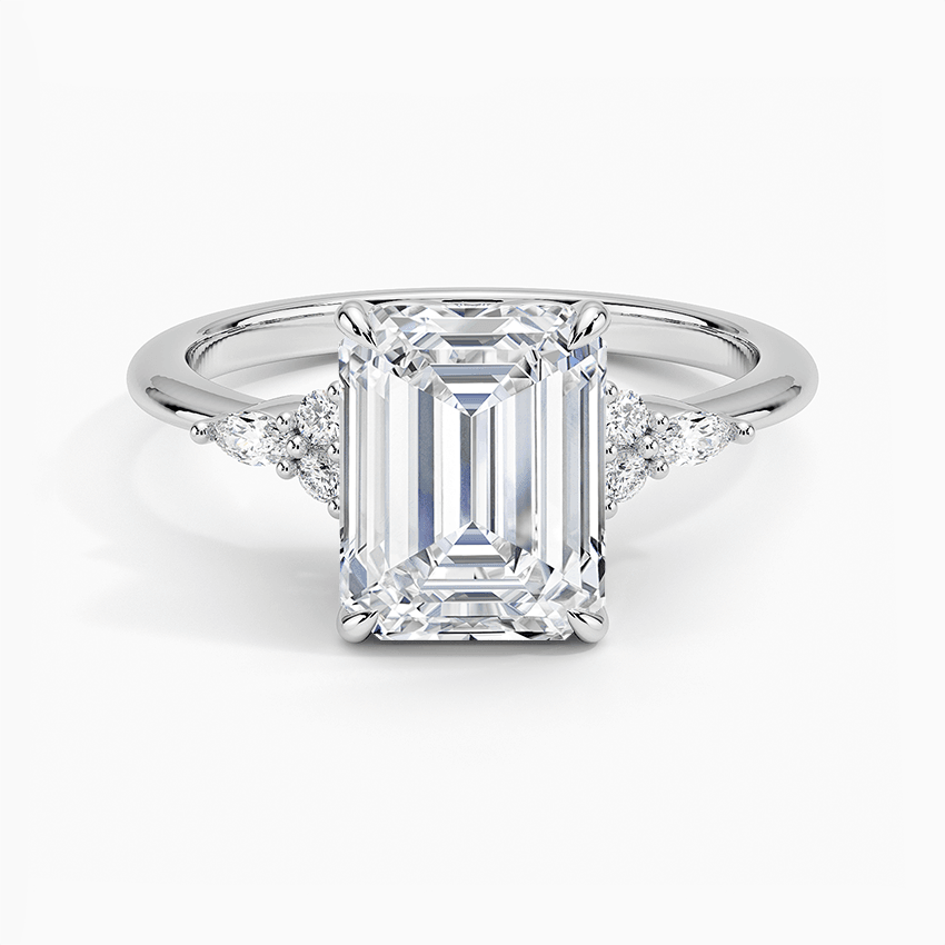 Nadia Emerald Cut Diamond Engagement Ring - Intou