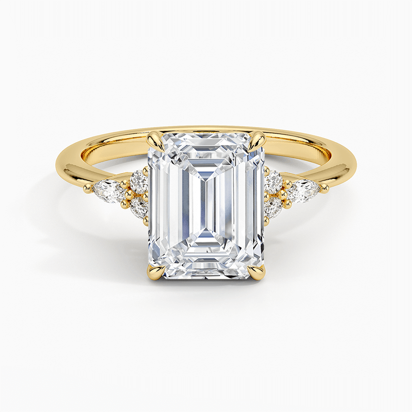 Nadia Emerald Cut Diamond Engagement Ring - Intou