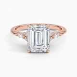 Nadia Emerald Cut Diamond Engagement Ring - Intou