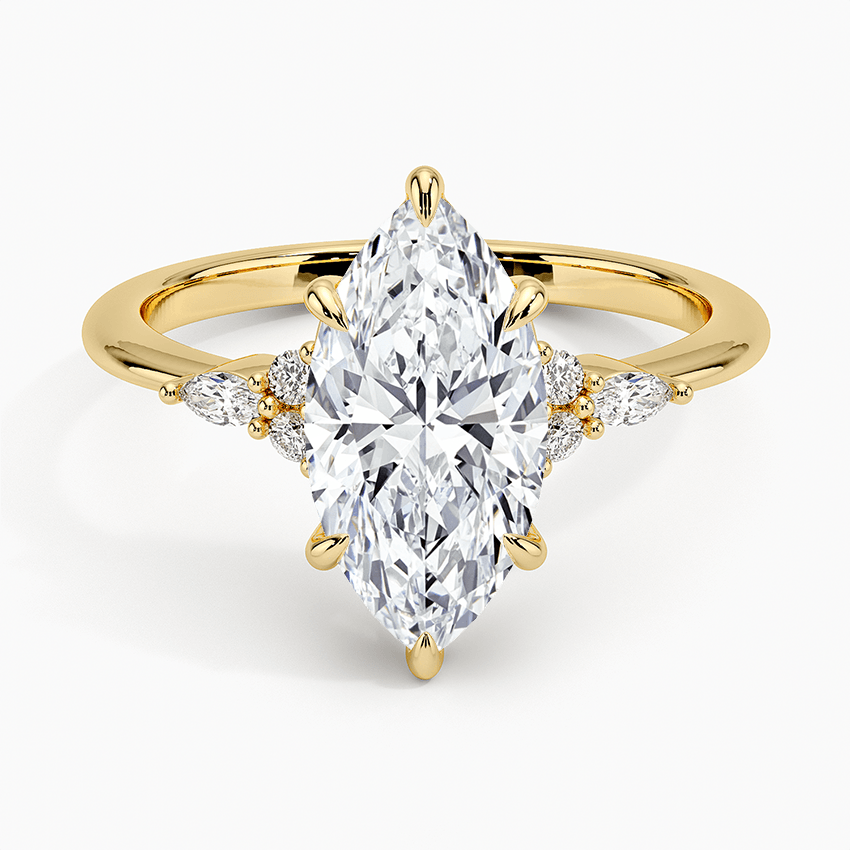 Nadia Marquise Cut Diamond Engagement Ring - Intou