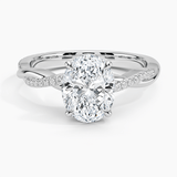 Oval Cut Twisted Engagement Ring - Intou